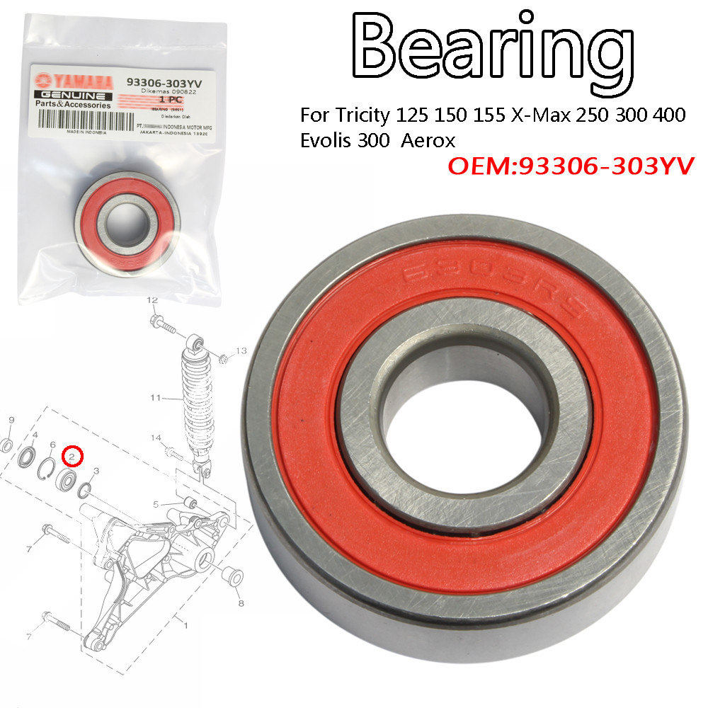 BEARING 93306-303YV BERING SWING ARM XMAX AEROX LEXI NMAX PART  new