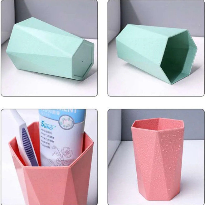 BH GELAS PLASTIK SEGIENAM CANGKIR KUMUR GELAS ODOL GELAS SERBAGUNA BAGUS