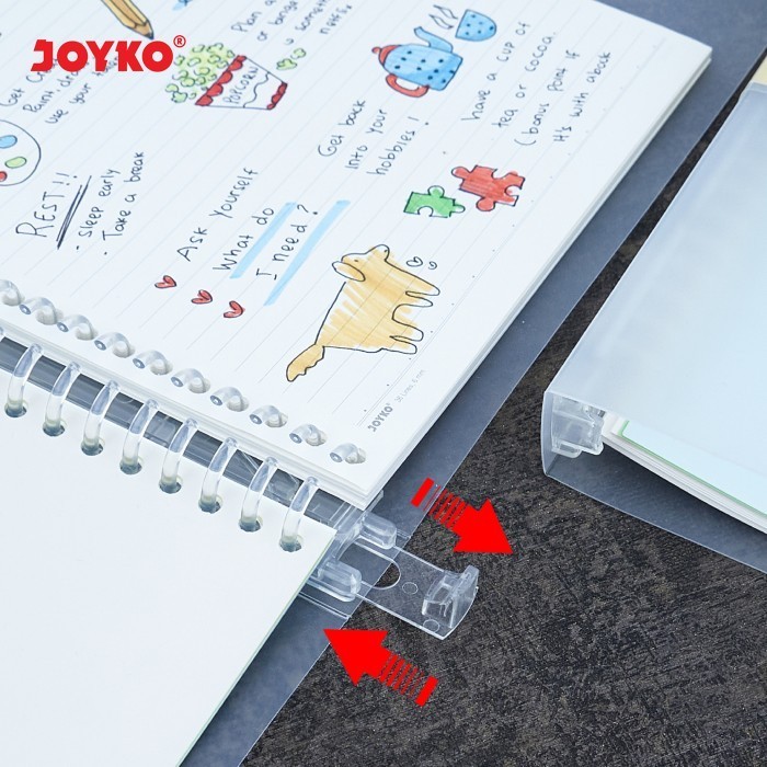 

Binder Note Cover Transparan Buku Tulis Joyko - A5-TP-P519