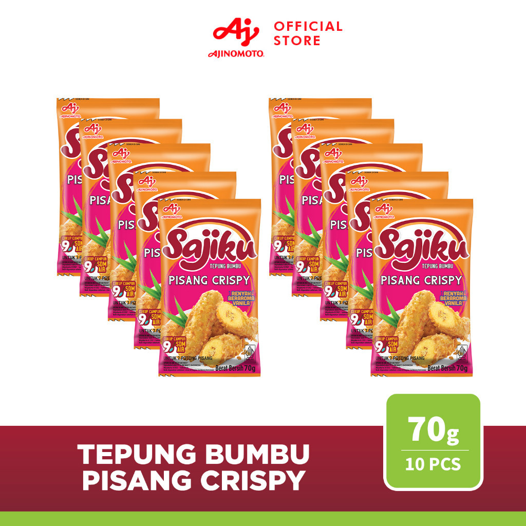 

SAJIKU® Tepung Bumbu Pisang Crispy Sachet 70g (10pcs)