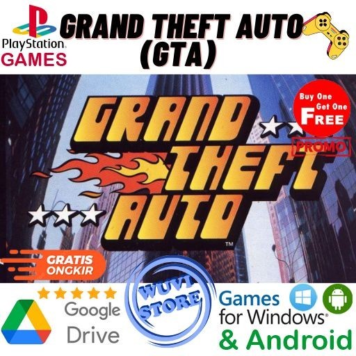 Game PC Grand Theft Auto (GTA) Emulator PS1 | Bisa Main di Android atau PC | Beli 1 Gratis 1