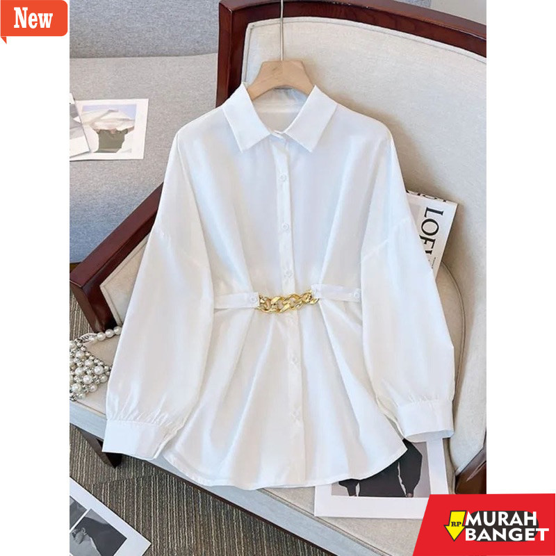 Atasan Wanita Kekinian KEMEJA KERJA WANITA BIG SIZE | LD 140 130 120 110 dst | KEMEJA POLOS ATASAN W