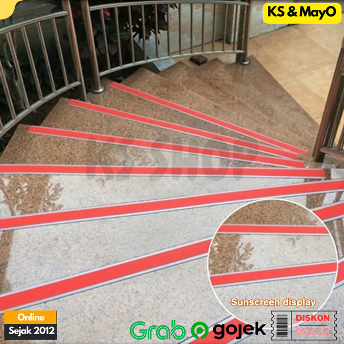 Karet Plastik Pelindung Keramik Tangga Step Nosing Anti Slip