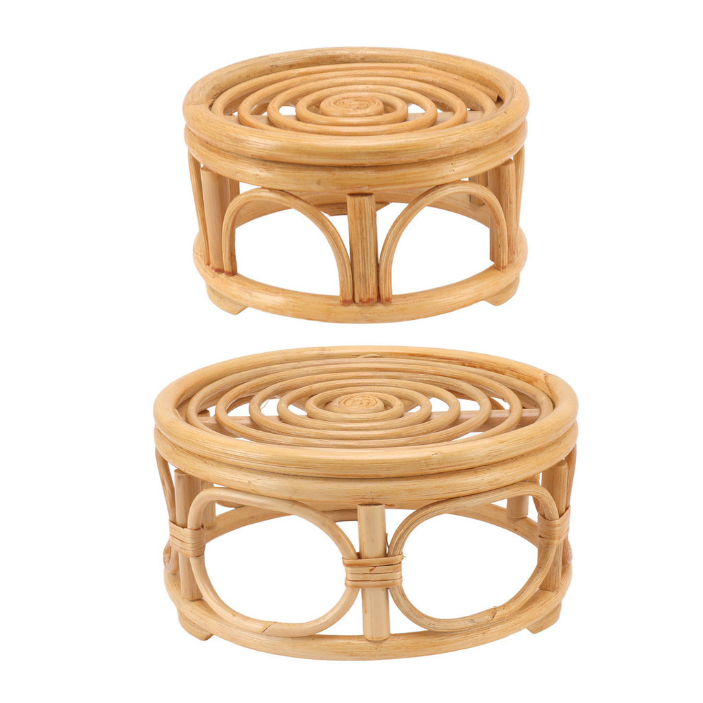 Rattan Wicker Plant Stand Rattan Material Rattan Indoor Plant Stand for Garden