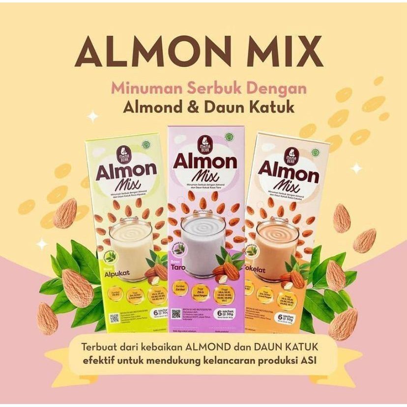 Almon Mix Mama Bear - Booster Pelancar Asi Susu Almond MamaBear