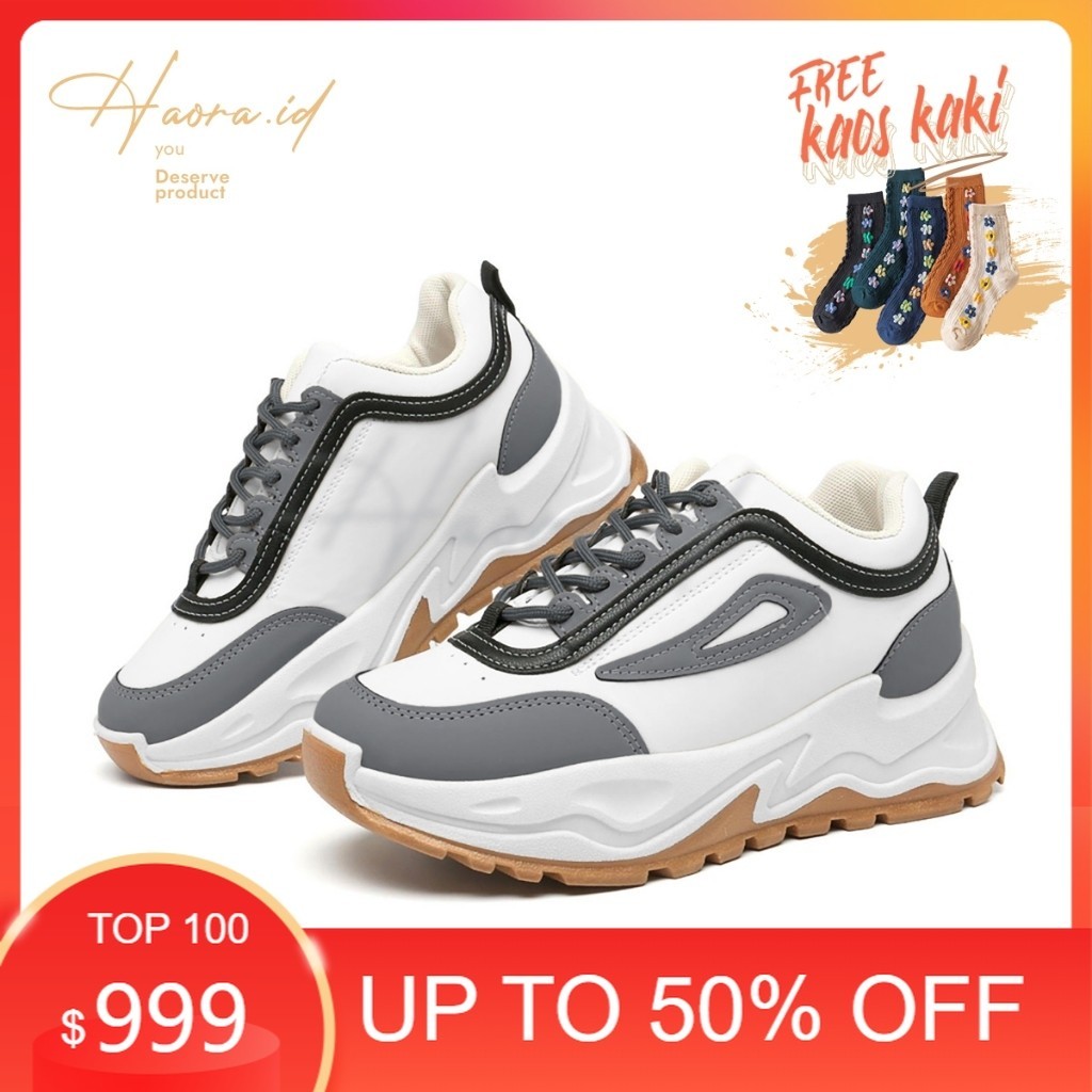 Promo Diskon - Sepatu Korea Wanita Kpop 2023 / Sepatu Wanita Terbaru / Sneakers Korean Style Casual 