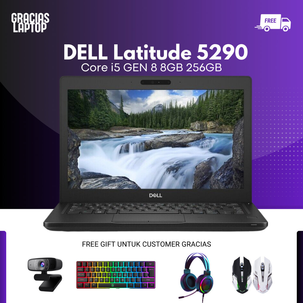 Laptop Murah DELL Latitude 5290 Core i5 GEN 8 8GB 256GB - Laptop Gaming/Laptop Kerja/Laptop Second