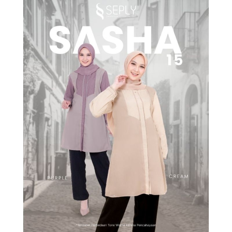 Seply Tunik Sasha 15/ Tunik Seply Terbaru/ Tunik Premium/ Tunik Kekinian/ Tunik Polos Premium/ Tunik
