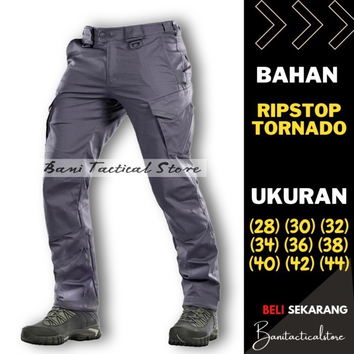 Celana Tactical M-Tac Model Terbaru/Celana Cargo Pria Panjang Taktikal - Abu-abu, 38