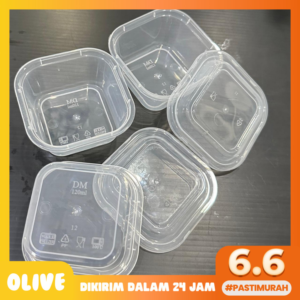 Thinwall 10 pcs mini puding volume 120 ml wadah cetakan puding mini jelly ball