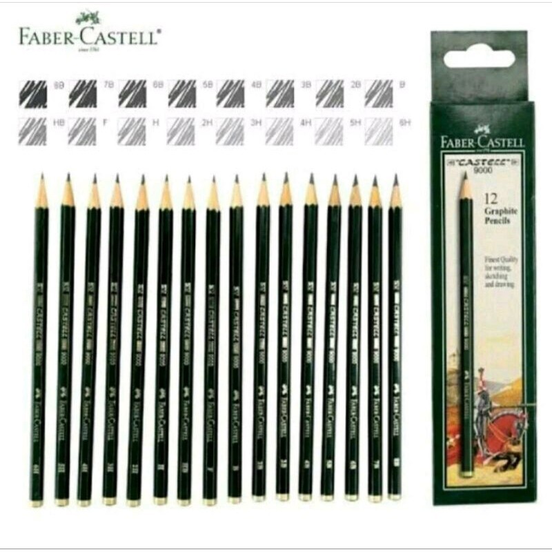 

[M] Pensil 2B 4B 6B 8B Faber Castell 9000