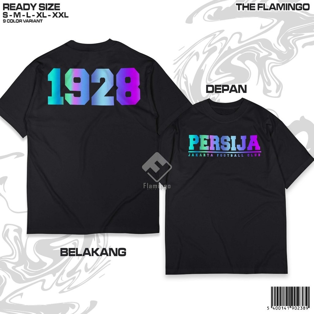 KAWKAWKAOS KAOS PERSIJA JAKARTA 1928 REFLEKTIF - Baju Suporter Bola The Jakmania Macan Kemayoran Jak