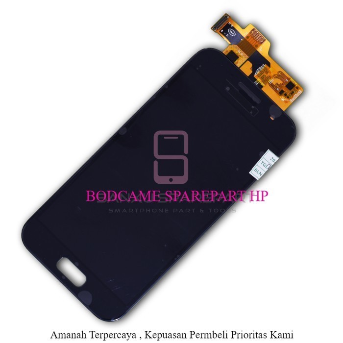 LCD TOUCHSCREEN SAMSUNG GALAXY A3 2017 A320 1SET ORIGINAL - Hitam