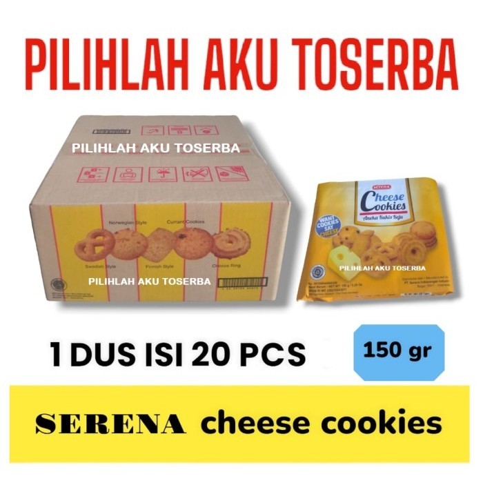 

Biskuit Serena CHEESE COOKIES 150 gr - ( HARGA 1 DUS isi 20 Pcs )