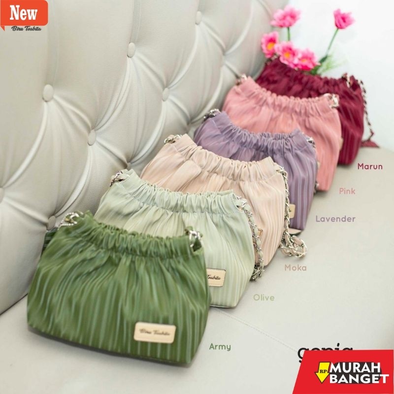 tas selempang wanita shopee haul GENIA Bag Tas Wanita By Biru Tsabita Bisa COD