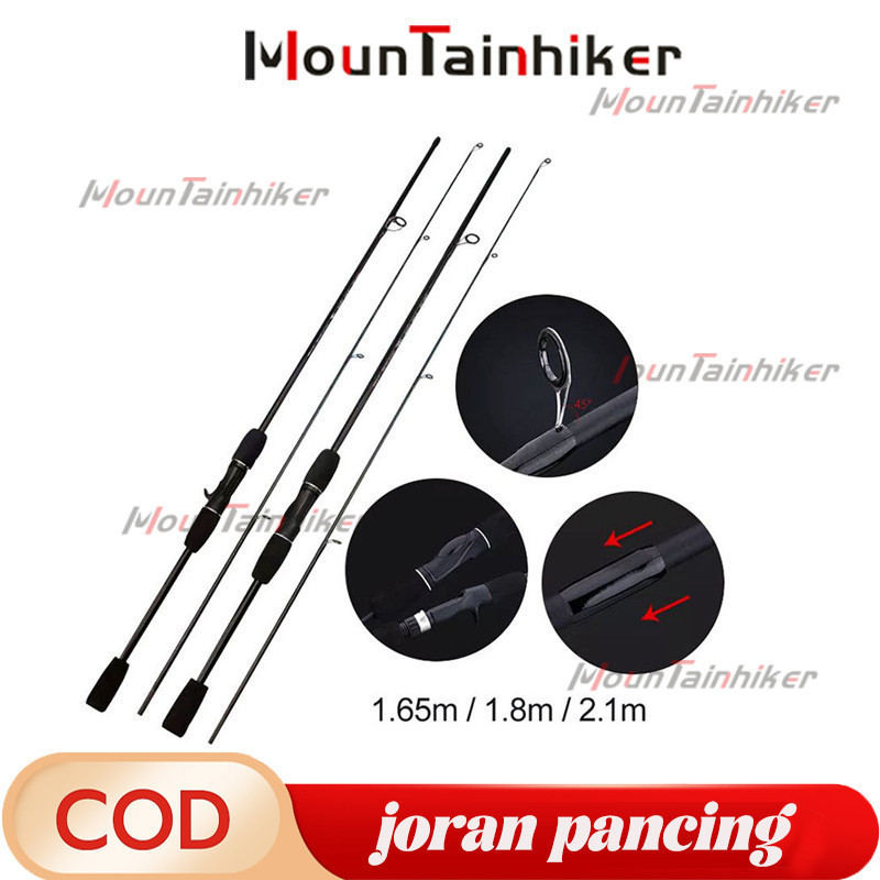 Joran Pancing Travel Portabel Joran Pancing Casting/Tongkat Umpan Pancing Putar Joran Karbon Bodi Sa