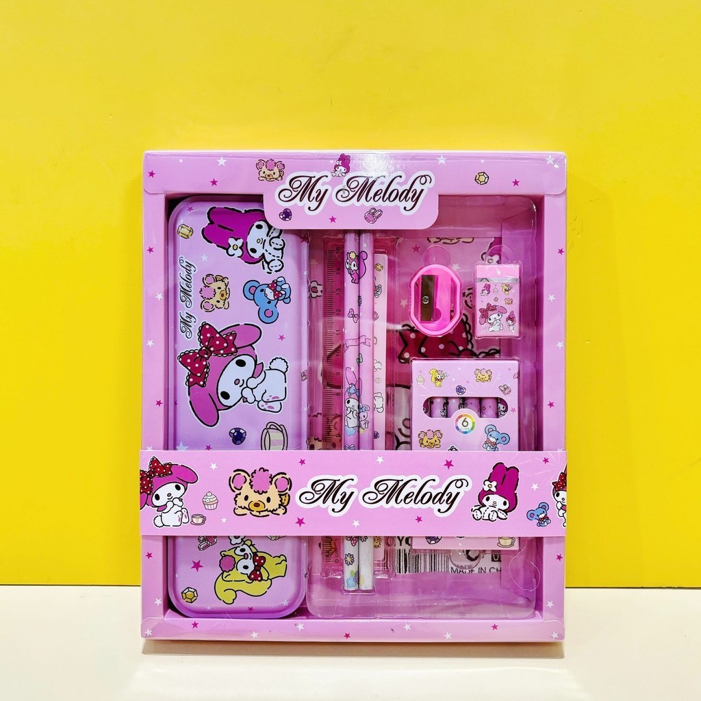 

Ay00! SET ALAT TULIS 7IN1 / KOTAK PENSIL SANRIO / STATIONARY SET CINNAMOROL MELODY KUROMI