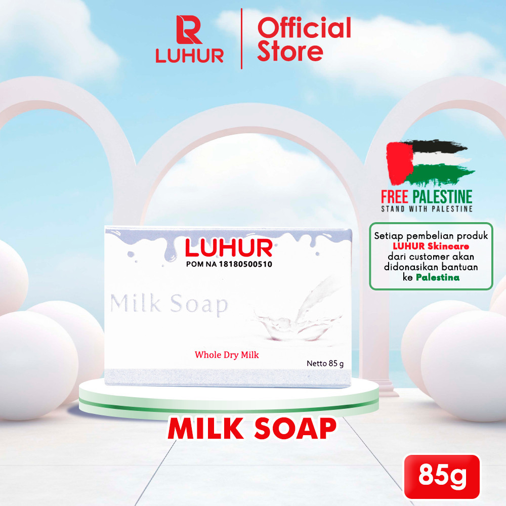 Milk Soap LuhurSkincare Sabun SusuSapi Pemutih Badan Permanen untuk Remaja Wajah Muka Kulit AmanBPOM