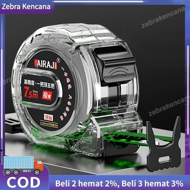 Meteran Tukang Bangunan 5m 7m 10m Meter Bodi Karet / Measure Tape Tukang / Meteran roll tangan