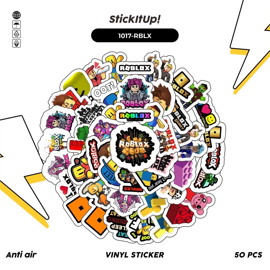 

COD✨ 100 Pcs Stiker Pack Roblox Lucu Aesthetic Vynil Waterproof untuk Freebies Sticker Buku Journal Casing HP Laptop