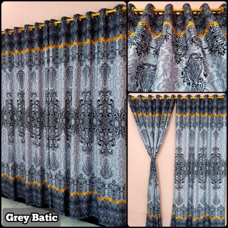 Gorden Motif Batik Raja Abu Ring 12 Gorden Batik Raja Abu Gorden Abu Gorden Smokering 135 cm Gorden 