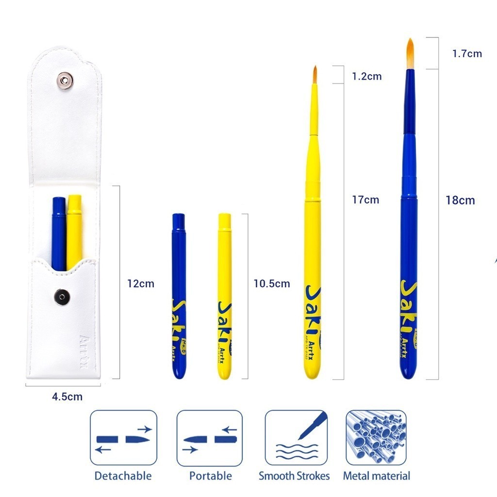 

ARRTX Travel Paint Brush Set / Set Kuas Lukis