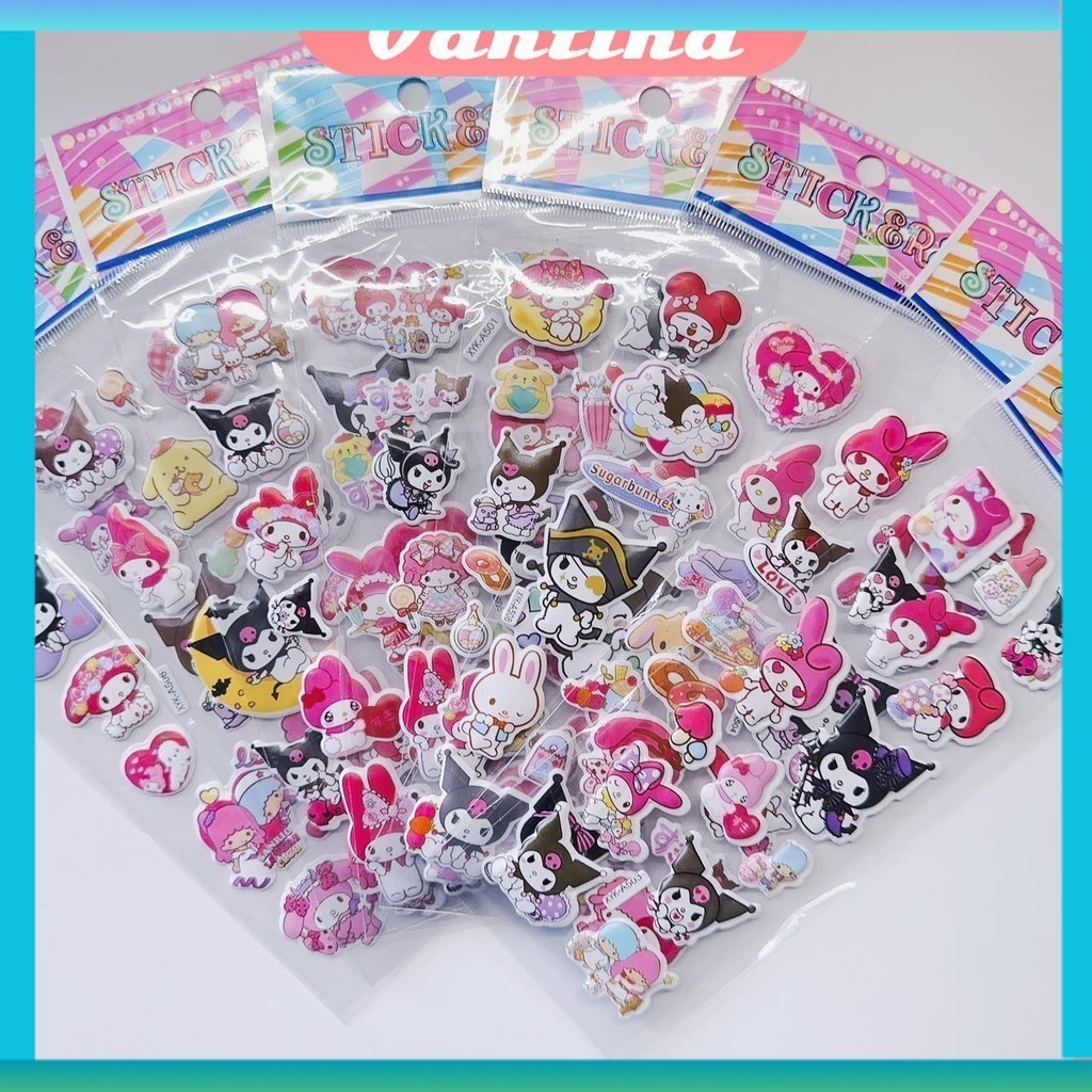 

Stiker Timbul Sanrio 3D/ Stiker Karakter Saneio Lucu / Stiker Mainan Anak Tempel Perempuan Lucu