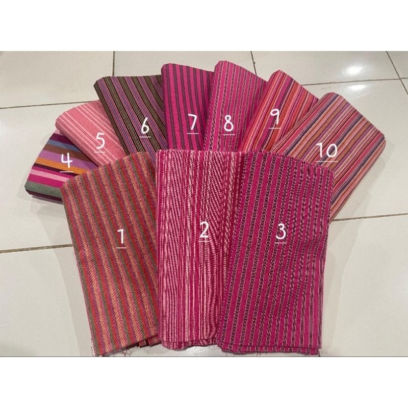 LURIK Kain Tenun Lurik Prasojo Motif Garis Nuansa Pink