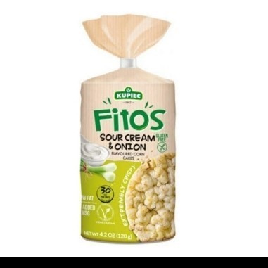 

kupiec fitos sour cream onion corn cakes 120gr gluten free Snack