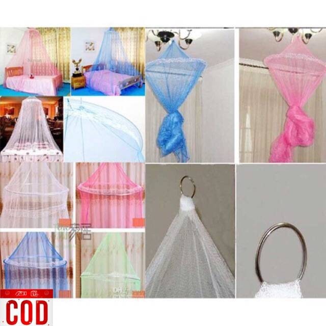 Kelambu Gantung Kasur Anti Nyamuk / Tirai Bulat