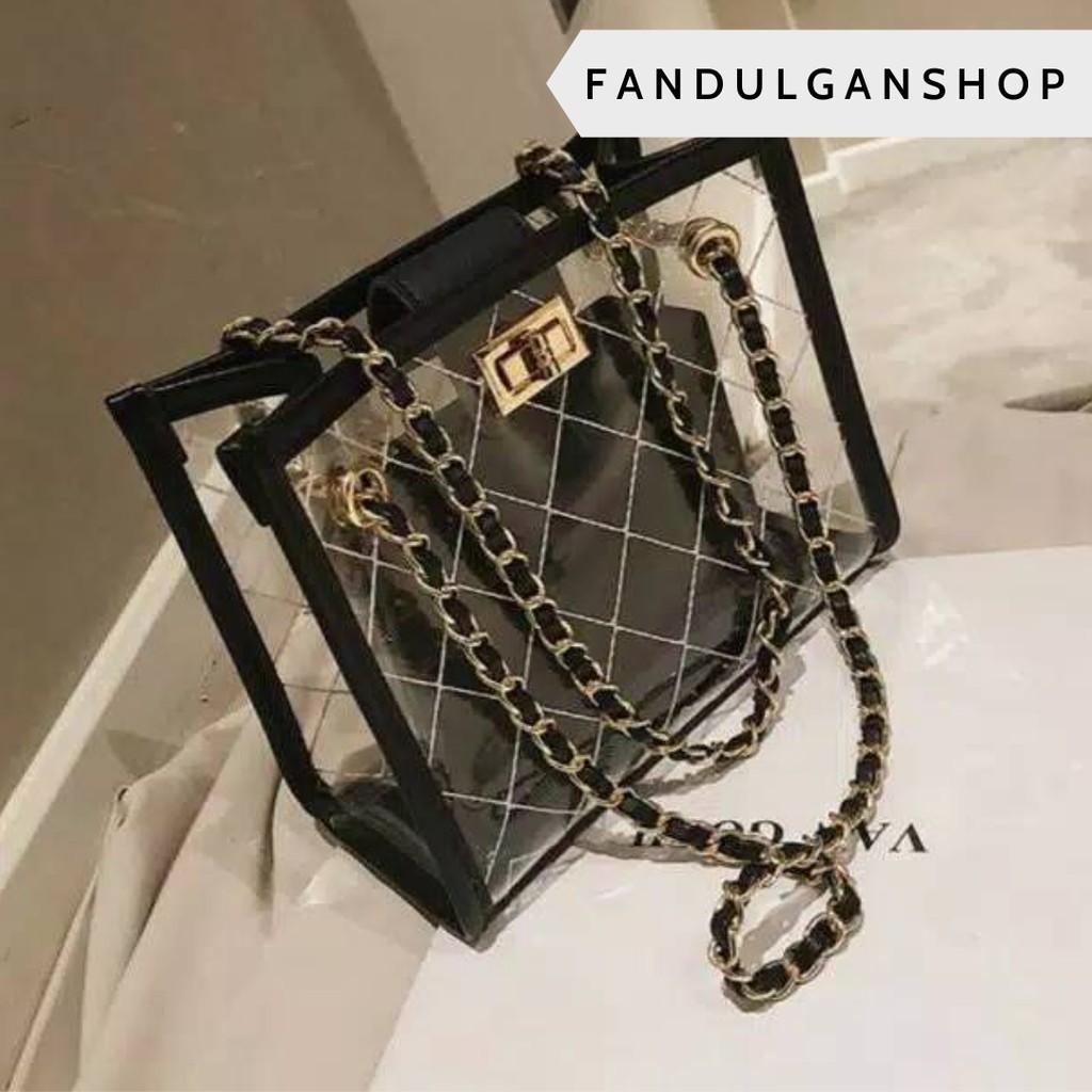 ❣️Promo❣️ PROMO SALE 10.10 - MIKA BORDIR TAS SELEMPANG WANITA PVC PREMIUM/TAS TRANSPARAN  | TAS MIKA