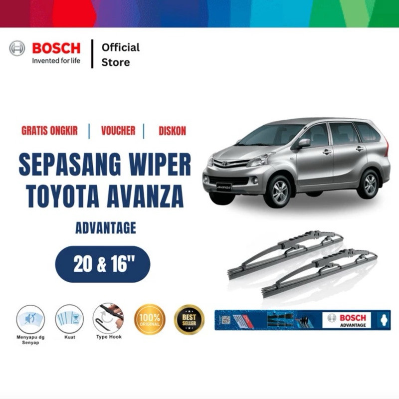 Wiper bosch Avanza Xenia 2004 - 2012 vvti