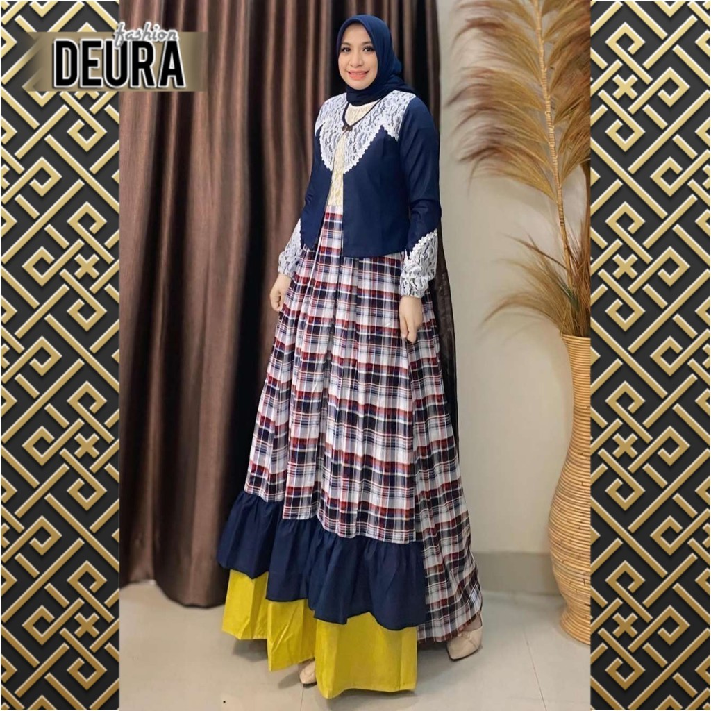 DEURA FASHION - Set Gamis Wanita Deura SD-464 / Gamis Deura Terbaru / Gamis Deura Original