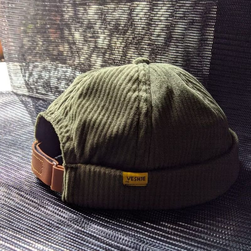 Promo Mikihat Corduroy peci miki hat hijau army corduroy hitam