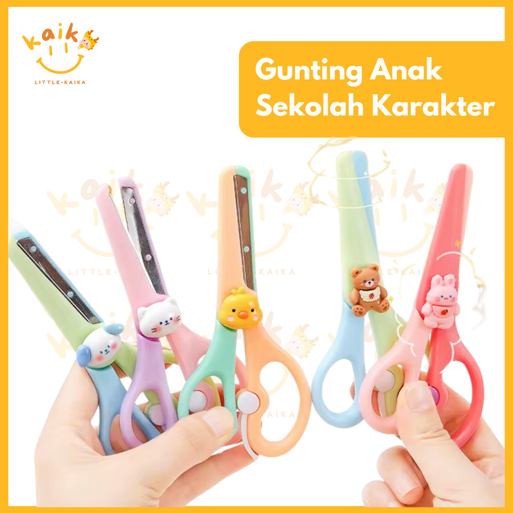 

LITTLE KAIKA | AT19 Gunting DIY Motif Karakter / Portable Mini Size Scissors / Gunting Lucu Alat Sekolah Anak / Gunting Kecil Boneka Lucu Anak TK SD