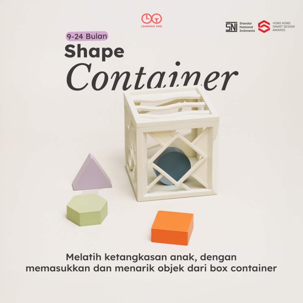 BV56JK Learning Time- Shape Container-Mainan Melatih Fokus Anak/Mainan Motorik Halus/Mainan Edukasi 