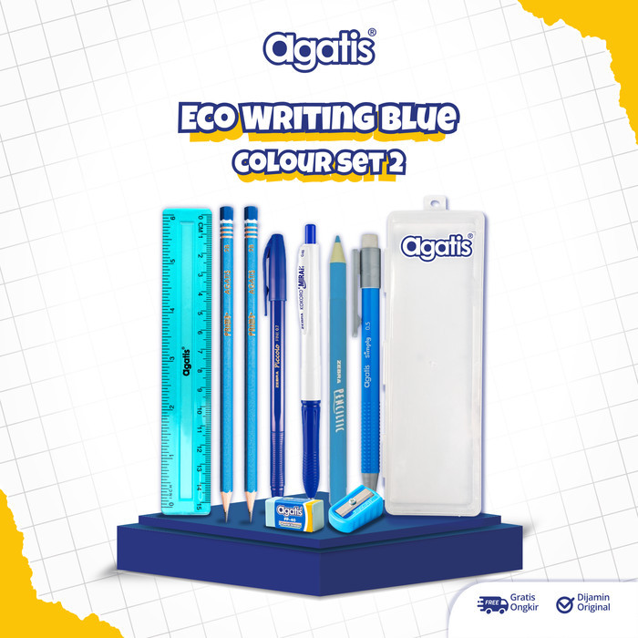

Asaba Stationery- Paket Alat Tulis Agatis Eco Writing Blue Set
