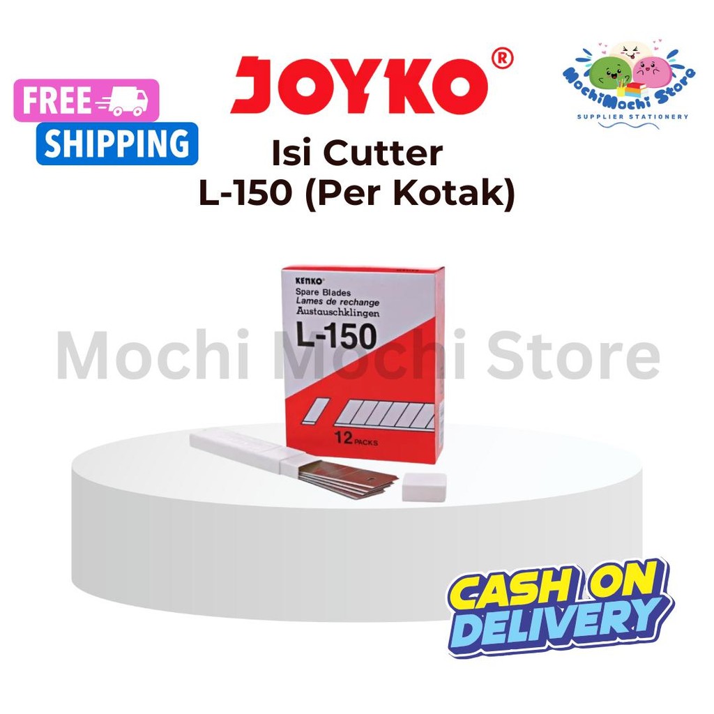 

Cutter Blade Refill L-150 | Isi Pisau Pemotong Joyko L-150 1 Tube/Kotak Isi 5 Pcs | Refill Cutter Joyko L-150 | Isi Cutter Joyko L-150