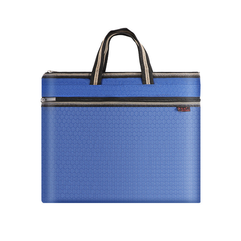 

Waterproof Briefcase Canvas Portable High Capacity A4 Document Bag Men's Meeting File Organize Package Business Storage Handbags