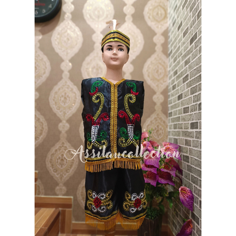 Baju Adat Anak Kalimantan Timur/Dayak satuan (Laki/Cewek) - dayak laki, 4