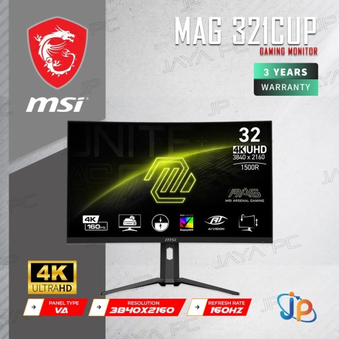 Monitor MSI LED MAG 321CUP - Curved 4K UHD 32"