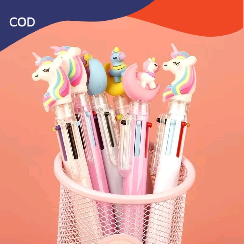 

Pulpen Unicorn Multicolor 6 Warna Pena Karakter Bulan Unicorn Lucu Alat Tulis