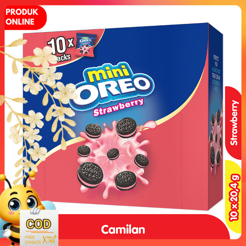 

Oreo Mini Biskuit Strawberry Box 10 x 20.4 g