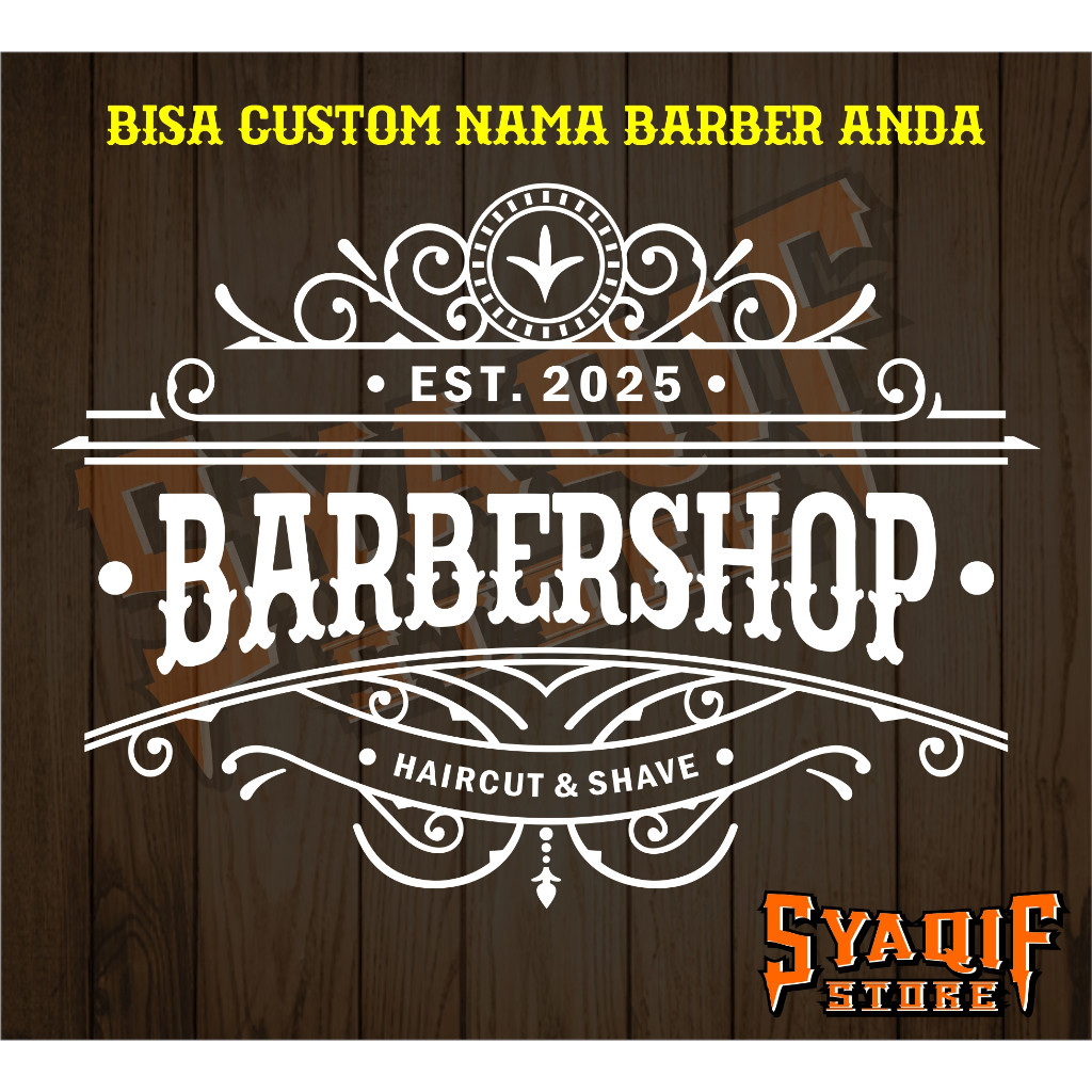 STIKER CUTTING KACA & DINDING BARBERSHOP PANGKAS RAMBUT POTONG RAMBUT