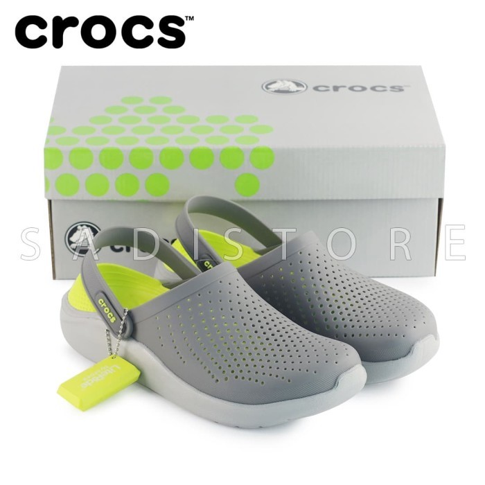 [[New Collection]] Crocs [ORIGINAL] Literide Clog Sepatu Sandal Pria dan Wanita - Green - 44