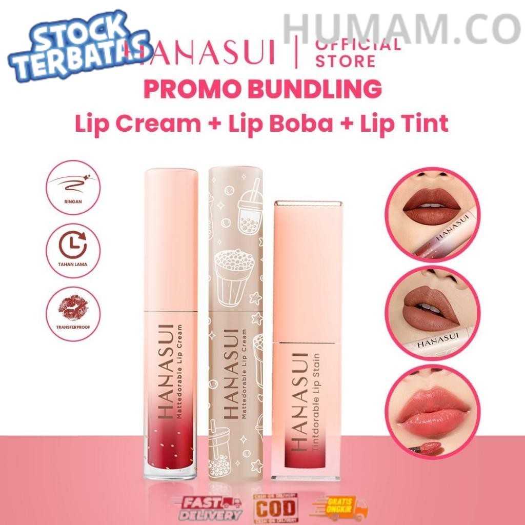 EST OMBRE HANASUI Hanasui Mattedorable Lipcream + Lipcream Boba Edition