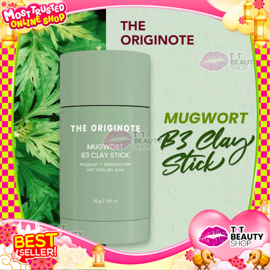 The Originote Mugwort B3 Clay Stick Mask - Masker Wajah Mugwort Acne Calm | TnT Beauty Shop