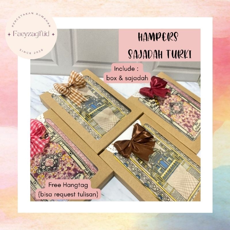 

HAMPERS SAJADAH TRAVEL / SOUVENIR SAJDAH TRAVEL / HAMPERS RAMADHAN / HAMPERS LEBARAN / SOUVENIR HAJI & UMROH / SOUVENIR TAHLIL AQIQAH DLL/ langsung proses