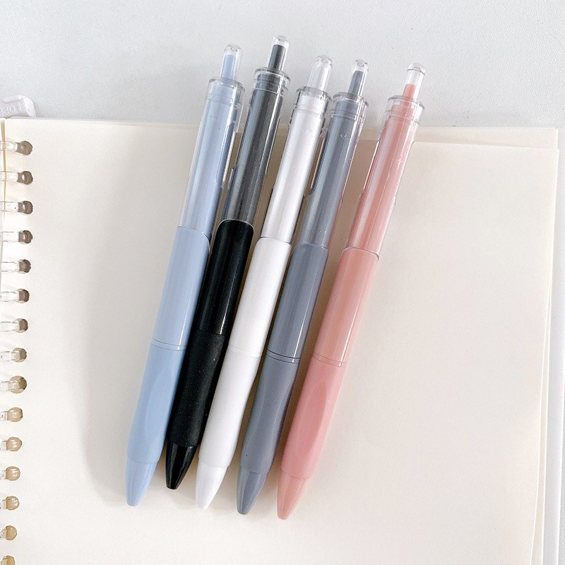 

5pcs Kotak 0.5mm Morandi Color Retractable Gel Pen Mahasiswa Portable