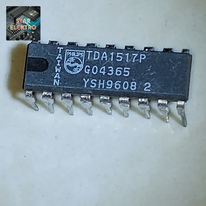 DnG27 TDA1517T TDA1517 TDA 1517 IC Amplifier 2 x 6W Stereo Philips Dip-18